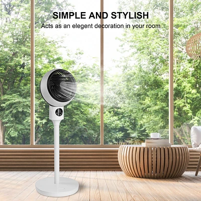 Simplie Fun Circulating Stand Fan For Home Bedroom With Remote, Standing Fans Oscillation 70, Pedestal