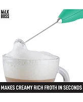 Milk Boss Frother for Coffee With Batteries Included