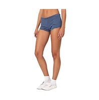 Edikted Women's Levia Striped Micro Shorts