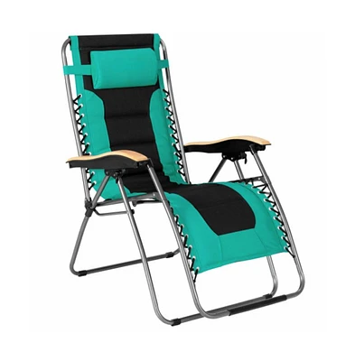 Slickblue Oversize Folding Adjustable Padded Zero Gravity Lounge Chair