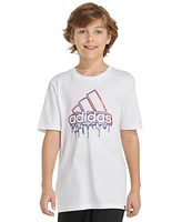 adidas Big Boys Cotton Short-Sleeve Slime Logo Graphic T-Shirt