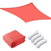 19x13 Ft 97% Uv Block Rectangle Hdpe Sun Shade Sail Canopy Lawn Outdoor Garden