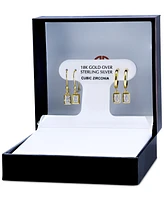 Giani Bernini 2-Pc. Set Cubic Zirconia Baguette Dangle Hoop & Drop Earrings, Created for Macy's