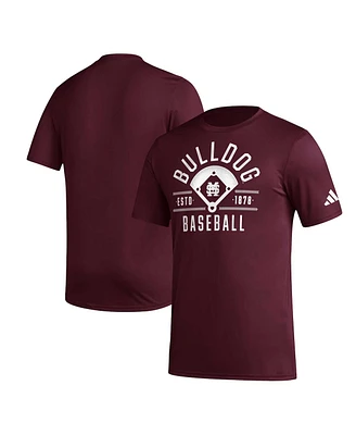 Adidas Men's Maroon Mississippi State Bulldogs Exit Velocity Baseball Pregame Aeroready T-Shirt