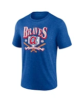 Fanatics Men's Heather Royal Atlanta Braves Home Team Tri-Blend T-Shirt