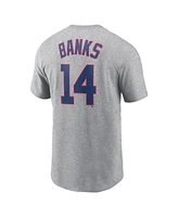 Nike Men's Ernie Banks Heather Chicago Cubs Cooperstown Collection Fuse Name Number T-Shirt