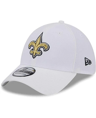 New Era Men's White Orleans Saints Main 39THIRTY Flex Hat