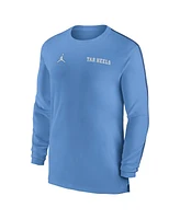 Jordan Men's North Carolina Tar Heels 2024 Sideline Coach Uv Performance Long Sleeve T-Shirt