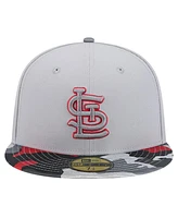 New Era Men's Gray St. Louis Cardinals Active Team Camo 59FIFTY Fitted Hat