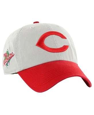 '47 Brand Men's Gray/Red Cincinnati Reds Sure Shot Classic Franchise Fitted Hat