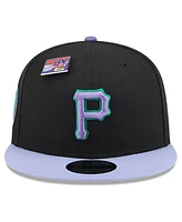 New Era Men's Black/Purple Pittsburgh Pirates Grape Big League Chew Flavor Pack 9FIFTY Snapback Hat