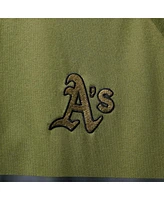 Levelwear Men's Olive Oakland Athletics Delta Sector Raglan Polo