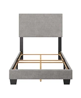 Amber & Emily Upholstered Modern Twin Bed