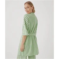 Pact Women's Organic Cotton Staycation Short Robe