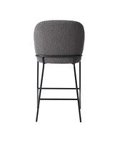 Amber & Emily Boucle Counter Height Bar Stool