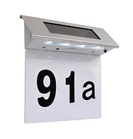 vidaXL Solar Led House Number Light Stainless Steel