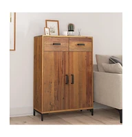 vidaXL Shoe Rack 29.5"x15.7"x43.3" Solid Wood Pine