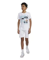 Levis Big Boys Doodle Summer Scenes Tee 511 Slim Fit Denim Shorts