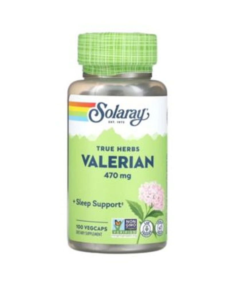 Solaray True Herbs Valerian 470 Mg 100 Vegcaps