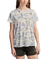 Lucky Brand Women's Striped Classic Crewneck Tee