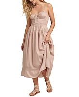 Lucky Brand Women's Lace-Trim Midi Dress