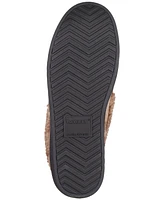 Isotoner Men's Brushed Knit or Plaid Lewis Moccasin Slipper with Fleece Lining and Memory Foam