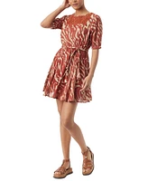 Sam Edelman Women's Tifany Printed Pleated Dress - Picante