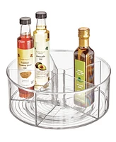 iDesign Linus 11.5" Divided Rotating Turntable Organizer, Clear