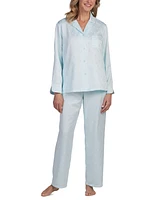 Miss Elaine Petite 2-Pc. Notched-Collar Pajamas Set