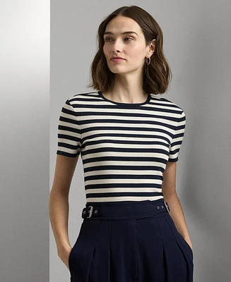 Lauren Ralph Women's Striped Crewneck Tee