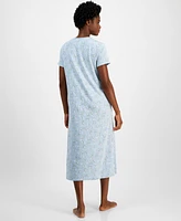 Charter Club Women's Cotton Printed Nightgown, Created for Macy's