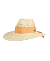 Angela & William Straw Wide Brim Panama Fedora Sun Hat