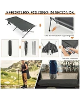 Sugift Extra Wide Folding Camping Bed with Carry Bag and Storage Bag