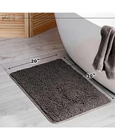 Zulay Kitchen Soft Shaggy Microfiber Ultra Absorbent Bathroom Rug