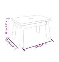 Step Stool 15"x10.2"x8.7" Solid Wood Acacia