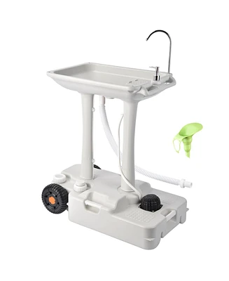 Yescom 30L Portable Handwash Stand Oversize Hdpe Camping Sink Water Tank Picnic