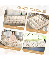 Slickblue Foldable Futon Mattress with Washable Cover and Carry Bag for Camping