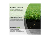 Slickblue 5 x 3 ft Artificial Turf Grass Practice Mat for Indoors and Outdoors