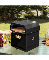 Slickblue 4-in-1 Outdoor Portable Pizza Oven with 12 Inch Pizza Stone