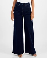 I.n.c. International Concepts Women's High-Rise Wide-Leg Denim Jeans, Created for Macy's