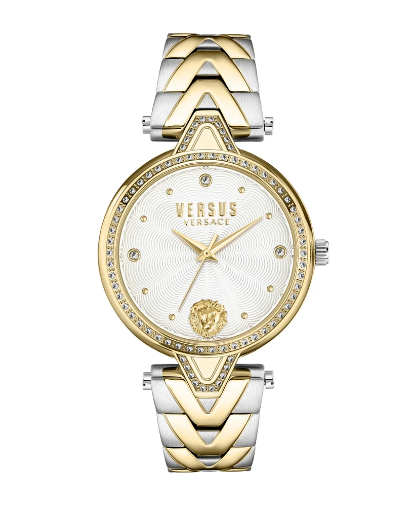 Versus Versace Women's V Versus Crystal Two-Tone Stainless-Steel Watch 34MM