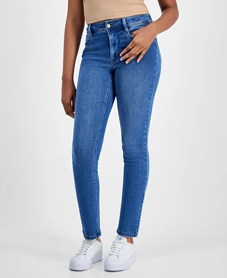 Dollhouse Juniors' Mid-Rise Straight-Leg Jeans