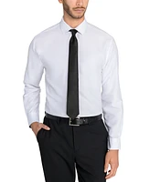 Calabrum Men's Slim Solid Black Tie