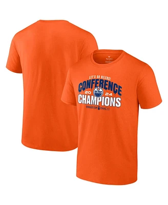 Fanatics Men's Orange Edmonton Oilers 2024 Western Conference Champions Hometown T-Shirt