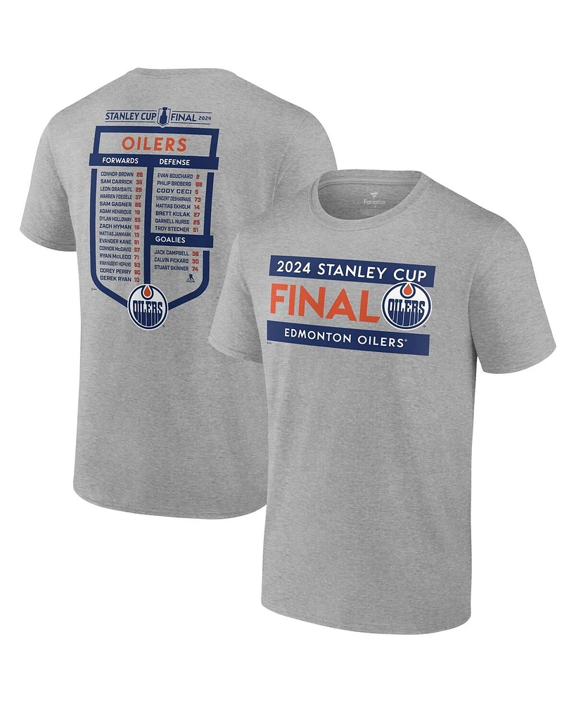 Fanatics Men's Steel Edmonton Oilers 2024 Stanley Cup Final Roster T-Shirt