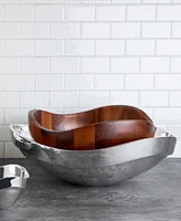 Nambe Billow Salad Bowl w/Servers