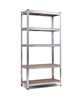 Slickblue 72 Inch Storage Rack with 5 Adjustable Shelves for Books Kitchenware