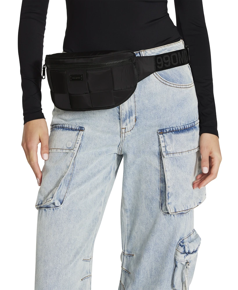 Steve Madden Women's Oversized Woven Belt Bag