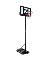 Slickblue Height Adjustable Portable Shatterproof Backboard Basketball Hoop with 2 Nets