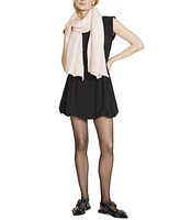 Steve Madden Women's Frayed Edge Pleat Scarf